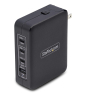 StarTech.com Cargador USB-C/USB-A de Pared GaN PD de 140W - 3x USB-C/1x USB-A - Cargador Internacional para Portátil MacBook/Dell XPS/Inspiron - Carg