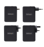 StarTech.com Cargador USB-C/USB-A de Pared GaN PD de 140W - 3x USB-C/1x USB-A - Cargador Internacional para Portátil MacBook/Dell XPS/Inspiron - Carg