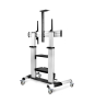 StarTech.com Carrito Soporte Móvil con Ruedas para TV de Pantalla Plana de 60 a 100 Pulgadas o 100kg - Soporte Rodante Ajustable en Altura para Telev