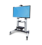 StarTech.com Carrito Soporte Móvil con Ruedas para TV de Pantalla Plana de 60 a 100 Pulgadas o 100kg - Soporte Rodante Ajustable en Altura para Telev