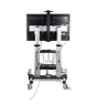 StarTech.com Carrito Soporte Móvil con Ruedas para TV de Pantalla Plana de 60 a 100 Pulgadas o 100kg - Soporte Rodante Ajustable en Altura para Telev