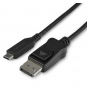 StarTech.com CDP2DP141MB adaptador de cable de vÍ­deo 1 m DisplayPort USB Tipo C Negro