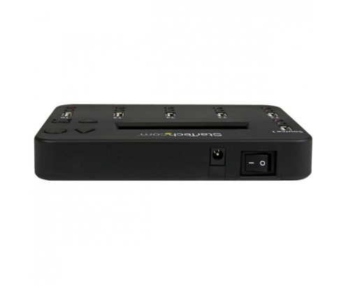 StarTech.com Clonador y Borrador Autónomo de Unidades de Memoria Flash USB 1:5 - Copiador de Memorias USB negro