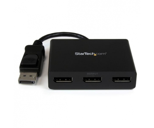 StarTech.com Concentrador MST - DisplayPort a 3x DisplayPort Negro