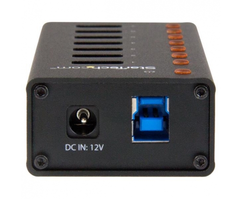 StarTech.com Concentrador USB 3.1 de 7 Puertos con Caja de Metal - Hub de Sobremesa o Montaje en Pared NEGRO