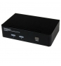 StarTech.com Conmutador Switch KVM 2 puertos HDMI con Hub Concentrador USB 2.0 Audio - 1920x1200 Negro