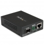 StarTech.com Conversor de Medios Ethernet Gigabit a Fibra con SFP abierto - Negro