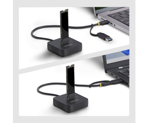 StarTech.com Dock Adaptador USB-C/USB-A a NVMe M.2 - 10Gbps - Lector Externo para SSD NVMe M.2 - Sin Herramientas - B+M/M-Key