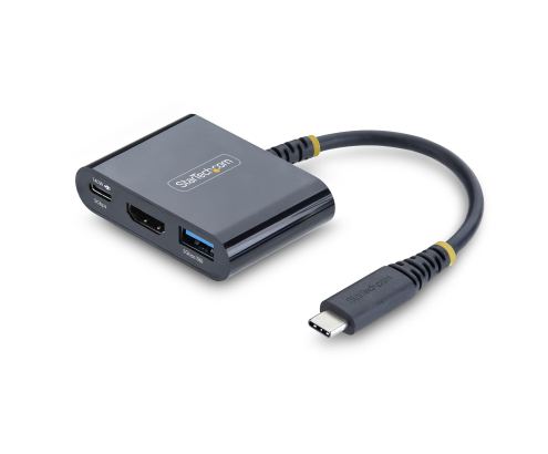 StarTech.com Dock Hub Multipuertos USB Tipo C a HDMI - Adaptador Multipuertos USB-C a HDMI - Carga de 140W - Hub Ladrón USB de 5Gbps - HDMI 4K60Hz -