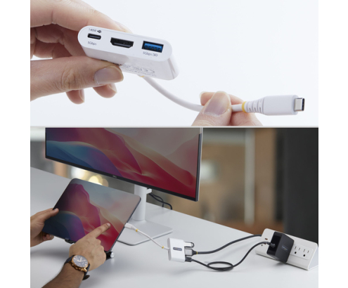 StarTech.com Dock Hub Multipuertos USB Tipo C a HDMI - Adaptador Multipuertos USB-C a HDMI - Carga de 140W - Hub Ladrón USB de 5Gbps - HDMI 4K60Hz - 