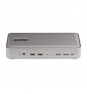 StarTech.com Docking Station KVM USB-C para Portátil - Replicador de Puertos USB Tipo C para 2 Monitores DisplayPort 4K 60Hz - Hub 5x USB - PD 90/45W