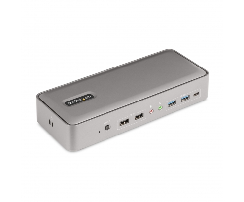 StarTech.com Docking Station KVM USB-C para Portátil - Replicador de Puertos USB Tipo C para 2 Monitores DisplayPort 4K 60Hz - Hub 5x USB - PD 90/45W