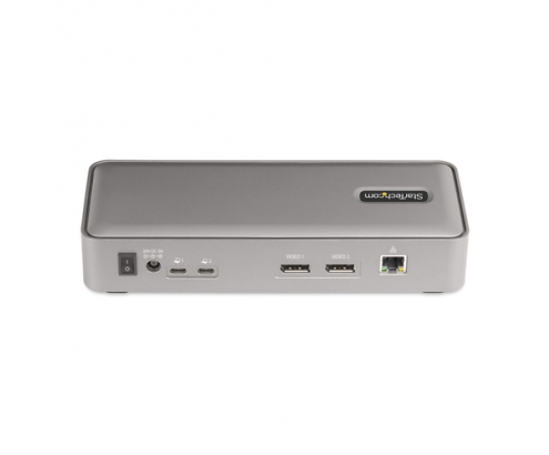 StarTech.com Docking Station KVM USB-C para Portátil - Replicador de Puertos USB Tipo C para 2 Monitores DisplayPort 4K 60Hz - Hub 5x USB - PD 90/45W