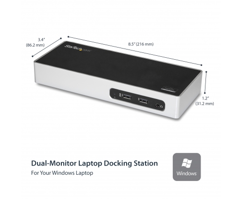 StarTech.com Docking Station USB 3.0 para Dos Monitores - 6x USB 3.0