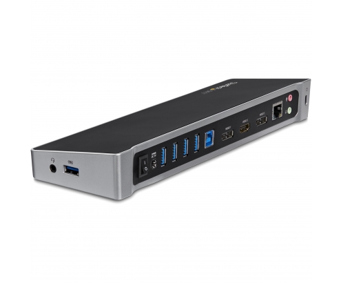 StarTech.com Docking Station USB 3.0 para Tres Monitores - 1x HDMI - 2x DisplayPort - USB3DOCKH2DP