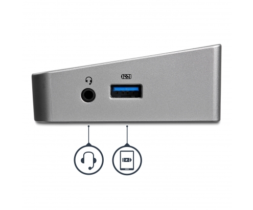 StarTech.com Docking Station USB 3.0 para Tres Monitores - 1x HDMI - 2x DisplayPort - USB3DOCKH2DP