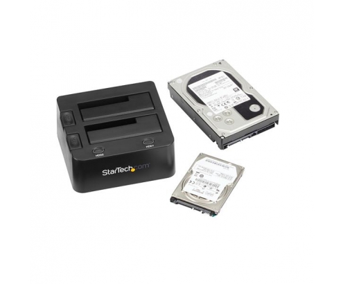 StarTech.com Docking Station USB 3.1 con UASP de 2 BahÍ­as para Disco Duro o SSD SATA de 2.5 o 3.5 Pulgadas - Negro