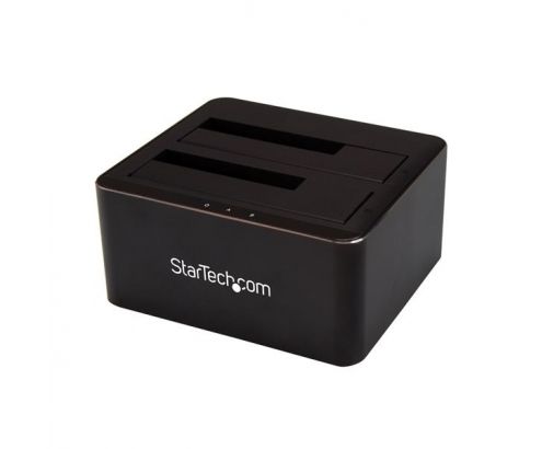 StarTech.com Docking Station USB 3.1 de 2 BahÍas SATA de 2,5 o 3,5 Pulgadas para SSD o Disco Duro Base de Conexión para Unidades de Disco - Negro