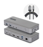 StarTech.com Docking Station USB-C de 2 Monitores DisplayPort - 4K 60Hz - Red Ethernet de 1Gbps - Dock Multipantalla - PD de 100W para Carga de Portá