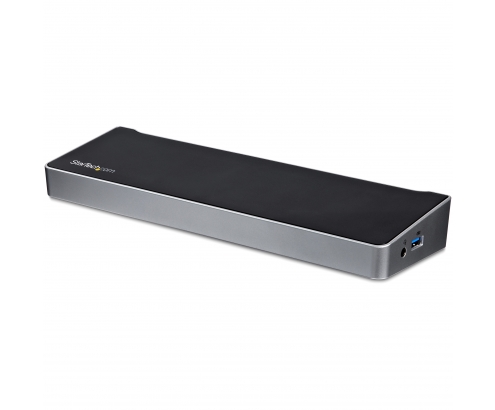 StarTech.com Docking station USB-C para Tres Monitores 4K con 5x Puertos USB 3.0 negro plata 