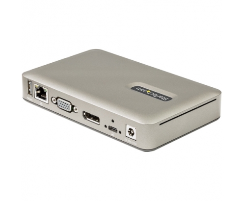 StarTech.com Docking Station USB C - USB-C a DisplayPort 4K 30Hz o VGA - Carga con Entrega de Alimentación PD de 65W - Hub USB 3.1 Gen 1 de 4 puertos
