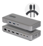 StarTech.com Docking Station USB4 USB-C Universal sin Controladores de 2 Monitores para macOS/Windows - con Carga de 100W para Portátiles y Red Ether