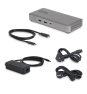 StarTech.com Docking Station USB4 USB-C Universal sin Controladores de 2 Monitores para macOS/Windows - con Carga de 100W para Portátiles y Red Ether