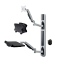 StarTech.com Estación de Trabajo Soporte de Pared para Monitor VESA de 27 Pulgadas (10kg) con Bracket para CPU / Ordenador y Bandeja para Teclado y R