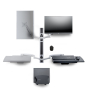 StarTech.com Estación de Trabajo Soporte de Pared para Monitor VESA de 27 Pulgadas (10kg) con Bracket para CPU / Ordenador y Bandeja para Teclado y R