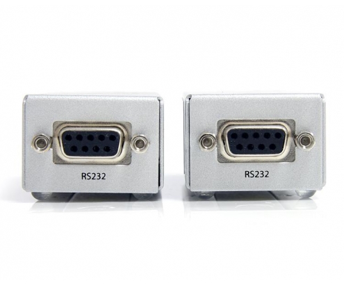 StarTech.com Extensor de 1 Puerto Serie Serial RS232 DB9 por Cable Cat5 UTP Ethernet - 1M Plata 
