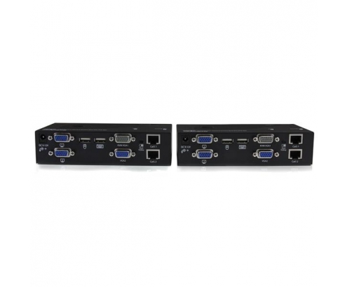 StarTech.com Extensor de Consola KVM por Cat 5 Ethernet (200m) con USB y VÍ­deo VGA Doble - Negro
