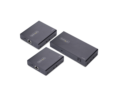 StarTech.com Extensor Divisor de 2 Puertos HDMI 4K 60Hz por Cable CAT6 Ethernet - Juego de Distribución 1x2 HDMI con IR y Power over Cable - Hasta 70