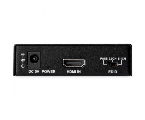 StarTech.com Extractor de Audio HDMI con Soporte para 4K de 60Hz a RCA + TOSLINK - Negro