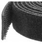 StarTech.com Gestionador de Cableado con Gancho y Bucle - Tiras de Gestión de Cables Autoadherentes - Bobina de 7.62m Negro