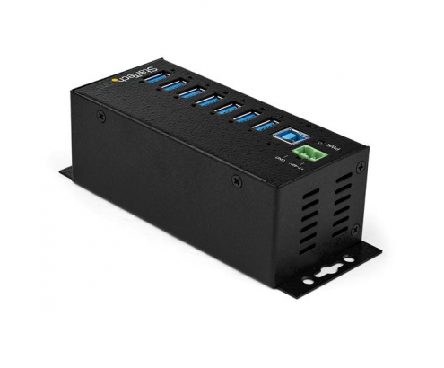 StarTech.com Hub Concentrador Ladrón USB 3.0 de 7 Puertos con Adaptador de Alimentación Externo con Protección ESD de 350W - Negro 