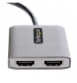 StarTech.com Hub Concentrador MST DisplayPort a 2 Puertos HDMI - HDMI Doble de 4K a 60Hz - Adaptador Multimonitor DisplayPort con Cable de 30cm - Ladr