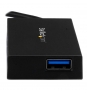 StarTech.com Hub Concentrador USB 3.0 de 4 Puertos Alimentado - Ladrón USB-C a 4x USB A - Incluye Adaptador de Alimentación Negro