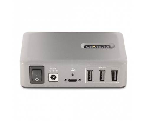StarTech.com Hub Concentrador USB-C de 10 Puertos - 8x USB-A/2x USB-C - con Fuente de 65W - USB 3.1 10Gbps - Ladrón USB Tipo C con Certificación USB
