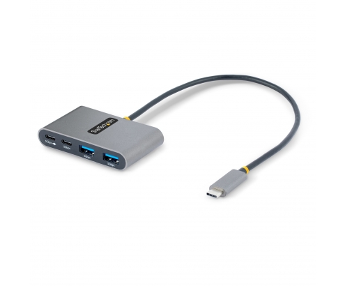 StarTech.com Hub Concentrador USB-C de 4 Puertos con Entrega de Alimentación de 100W de Paso - Ladrón USB Tipo C - - 2x USB-A + 2x USB-C - 5Gbps - C