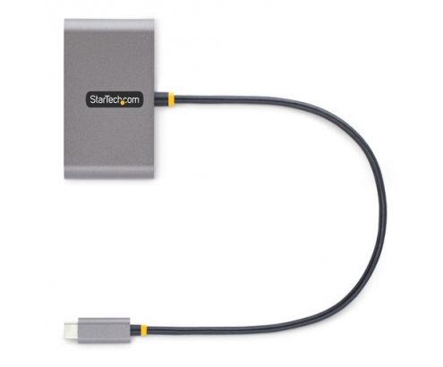 StarTech.com Hub Concentrador USB-C de 4 Puertos con Entrega de Alimentación de 100W de Paso - Ladrón USB Tipo C - - 2x USB-A + 2x USB-C - 5Gbps - C