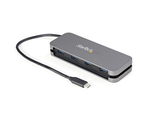 StarTech.com HUB de interfaz USB 3.2 Gen 1 (3.1 Gen 1) Type-C 5000 Mbit/s Negro, Gris