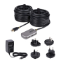 StarTech.com Hub Extensor USB - Concentrador USB con Cable de Extensión de 24m - Cable Alargador USB con Ladrón USB - Repetidor USB Activo o Aliment