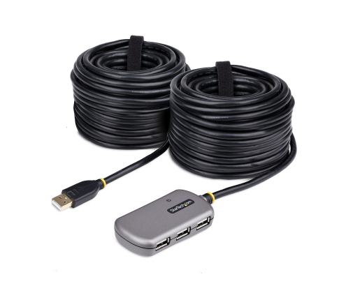 StarTech.com Hub Extensor USB - Concentrador USB con Cable de Extensión de 24m - Cable Alargador USB con Ladrón USB - Repetidor USB Activo o Aliment