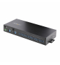 StarTech.com Hub Ladrón Industrial de Metal USB 3.0 5Gbps de 16 Puertos - de Montaje - Alimentación por Bloque de Terminales - Protección ESD - Car