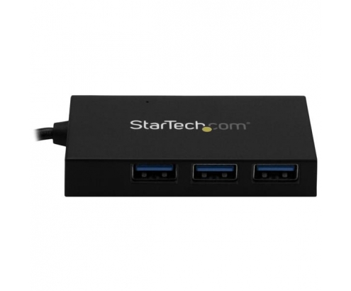 StarTech.com Hub Ladrón USB 3.0 de 4 Puertos - Concentrador de 3 Puertos USB-A y 1 Puerto USB-C - Negro