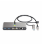 StarTech.com Hub Ladrón USB-C de 2 Puertos USB-A de 5Gbps con Red RJ45 Ethernet Gigabit y Puerto Serie DB9 RS232 FTDI - Concentrador USB - Entrega de