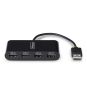 StarTech.com Hub USB 2.0 de 4 Puertos - Ladrón USB Alimentado por el Bus - 480Mbps - Hub Portátil Externo USB - Multiplicador USB - Protección de S