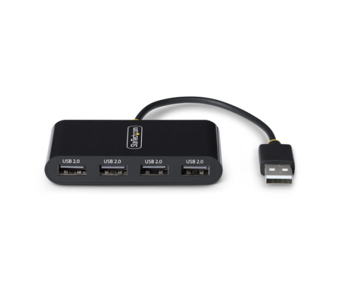 StarTech.com Hub USB 2.0 de 4 Puertos - Ladrón USB Alimentado por el Bus - 480Mbps - Hub Portátil Externo USB - Multiplicador USB - Protección de S