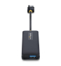 StarTech.com Hub USB-A de 4 Puertos - Ladrón USB de 4 Puertos - Alimentado por el Bus - USB 3.0 de 5Gbps - Hub Portátil para Viajes - Protección de