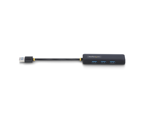StarTech.com Hub USB-A de 4 Puertos - Ladrón USB de 4 Puertos - Alimentado por el Bus - USB 3.0 de 5Gbps - Hub Portátil para Viajes - Protección de